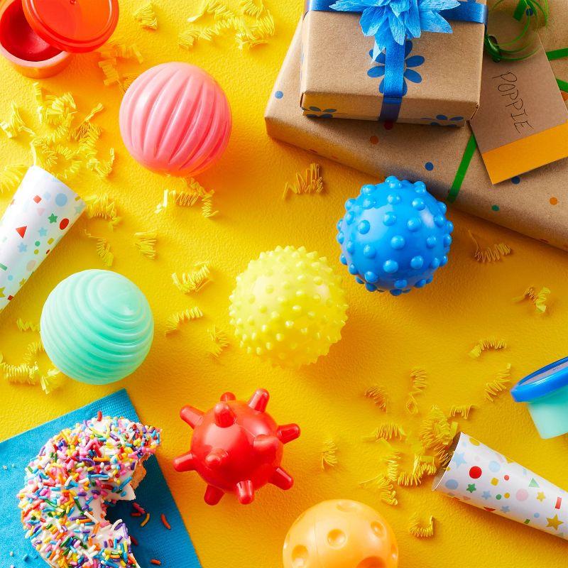 6ct Textured Balls Party Favors - Spritz™: Bouncy Stress Toys, Easter Egg Fillers, Kids' Multi-Colored Party Fun