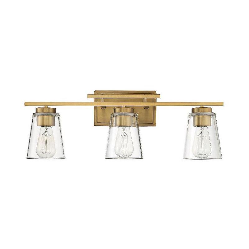 Savoy House Calhoun 3 - Light Vanity in  Warm Brass