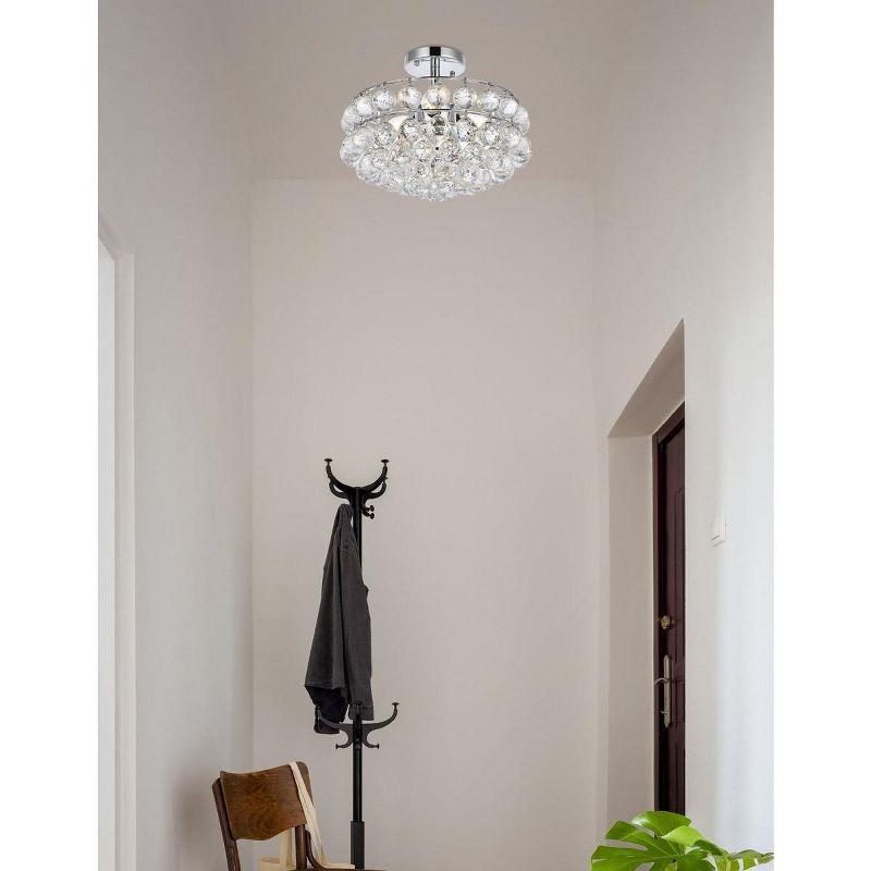 Elegant Lighting Savannah 14 inch flush mount in chrome