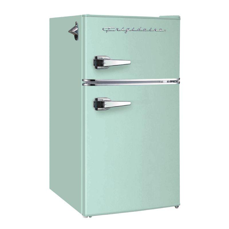 Frigidaire 3.2-Cu Ft. 2-Door Retro Compact Bar Fridge With Freezer And Side Bottle Opener