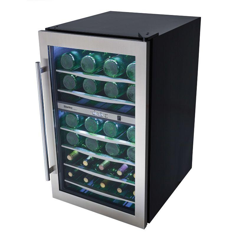 Danby 38-Bottle Black Stainless Steel Dual-Zone Wine Cooler