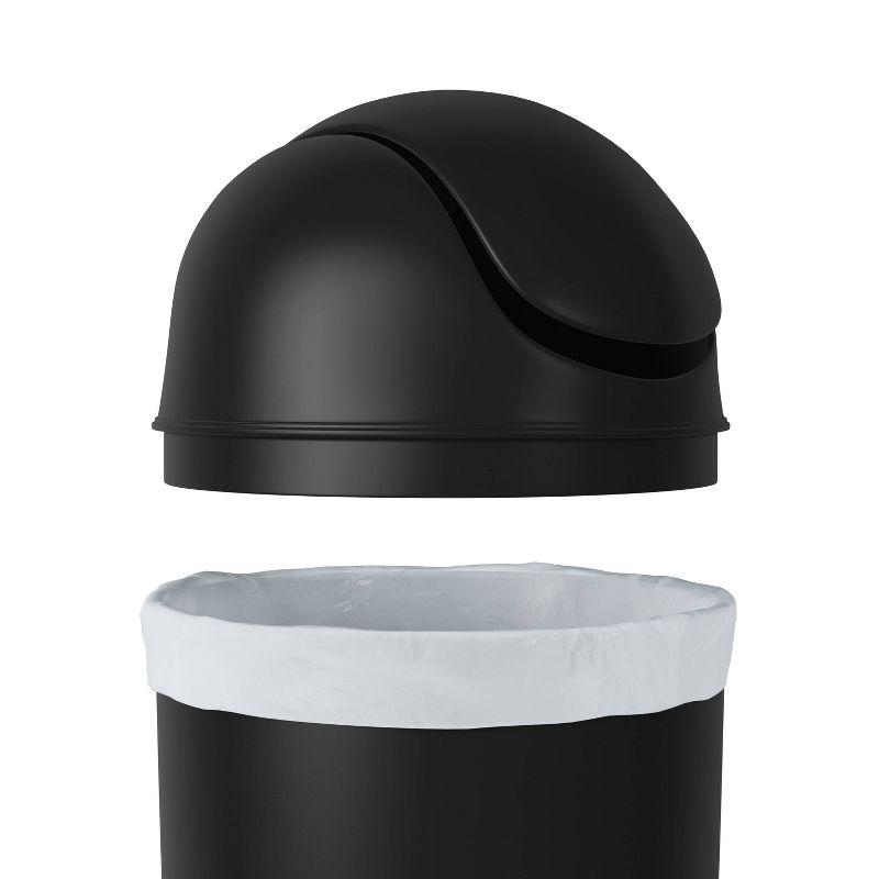 Plastic Swing Top Trash Can - 10 Gallons