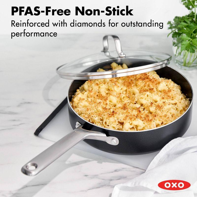 OXO Agility Non-Stick Aluminum Saute Pan with Lid