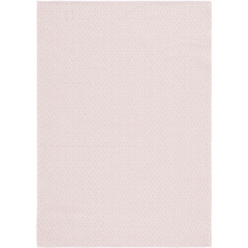 Martha Stewart Rugs Martha Stewart 484 Cotton Geometric Rug in Pink/Ivory