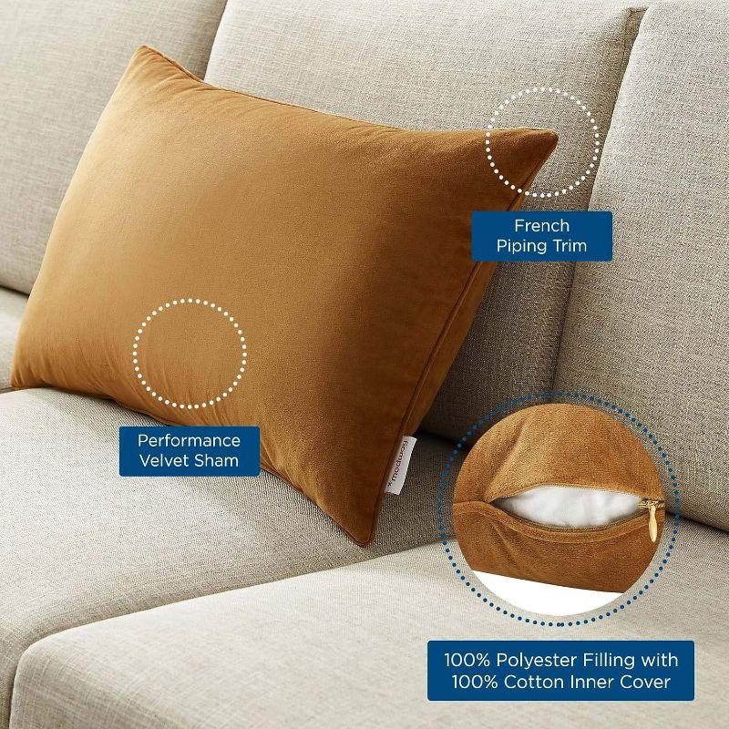 Modway Enhance Lumbar Performance Velvet Throw Pillow by Modway