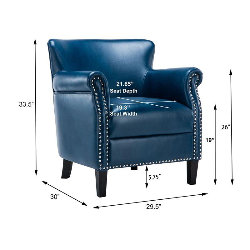 Holly Navy Blue Club Chair - Comfort Pointe