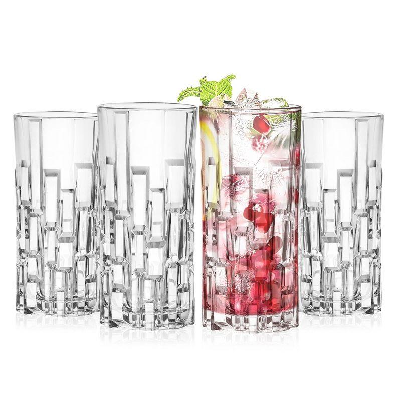 Highball Glass - Drinking Glasses - Set of 4 Hiball Tumblers - 11.6 oz (Set of 4)