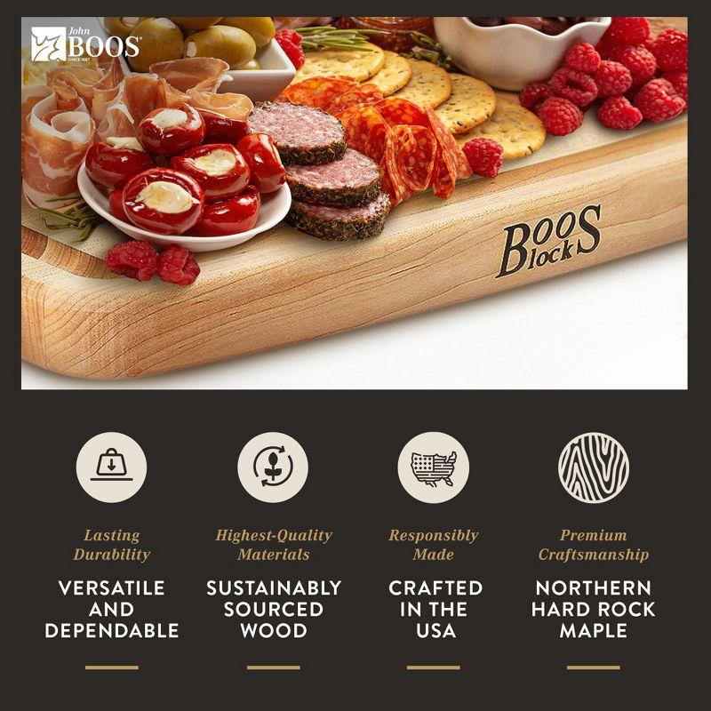 John Boos Block Wide Reversible Cutting/Carving Board with Juice Groove and Integrated Handles