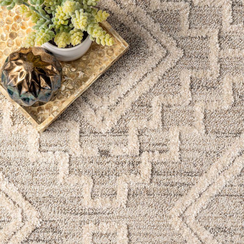 Nuloom Cameron Moroccan 8x10 Indoor Area Rug for Living Room Bedroom Dining Room Kitchen, Beige/Ivory