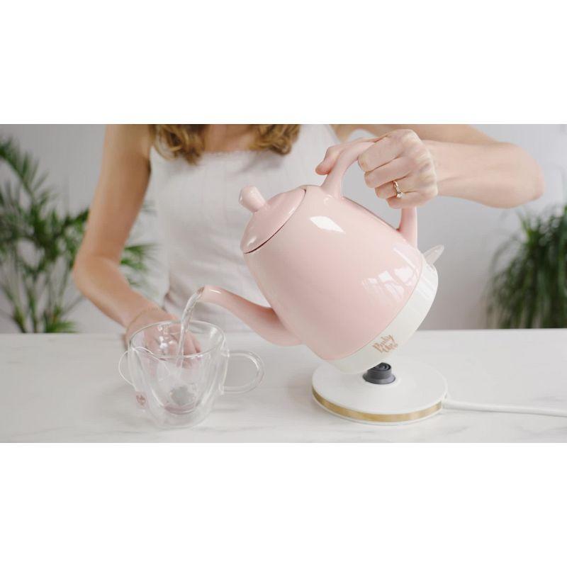 Noelle 1.5L Grey Ceramic and Rose Gold Electric Tea Kettle