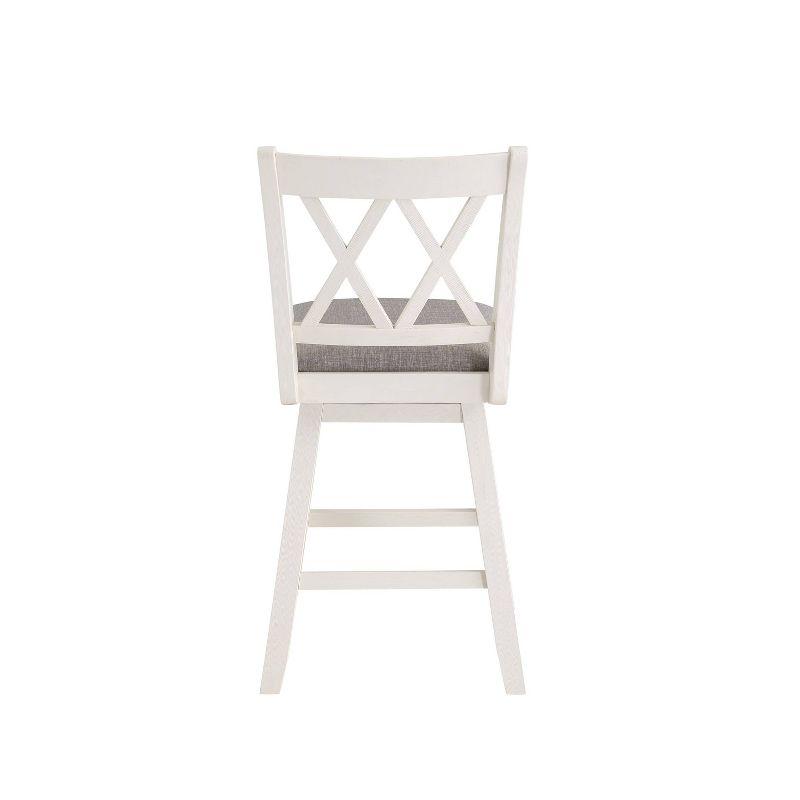 24" Brookline Xx Back Swivel Counter Height Barstool Antique Cream/White - Home 2 Office
