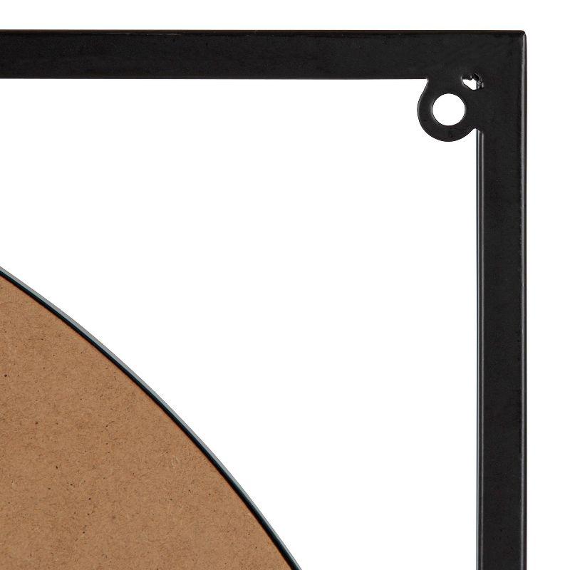 24" x 24" McCauley Functional Wall Mirror Black - Kate & Laurel All Things Decor: Modern Geometric, Iron Frame, No Assembly Required