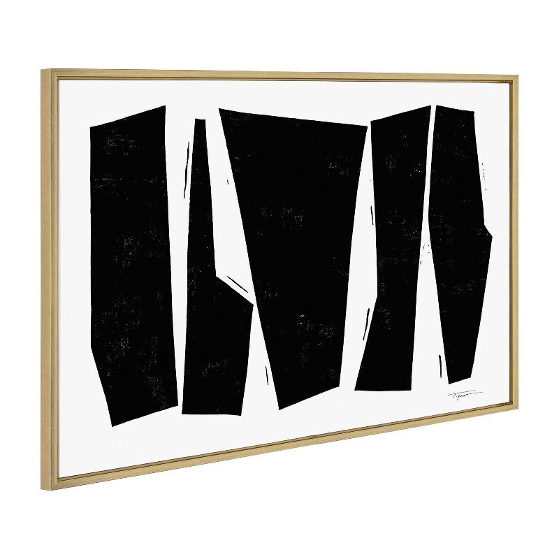 Kate and Laurel Sylvie Colliding Shapes Framed Canvas by Statement Goods