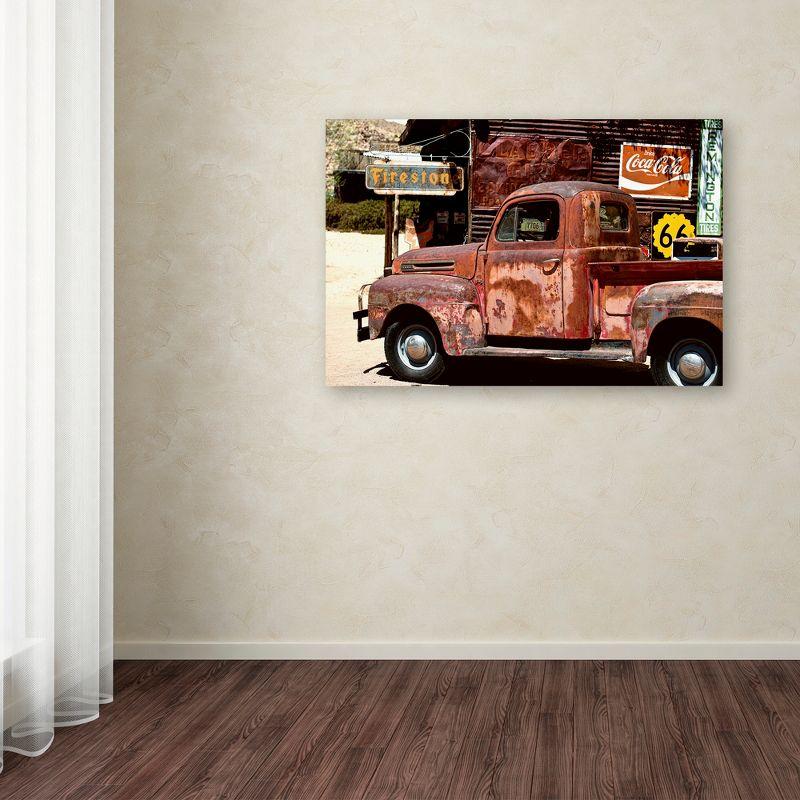 Philippe Hugonnard Vintage Rusted Truck Canvas Art in Floater Frame