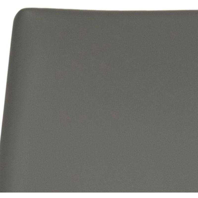 Summerset 19" H Leather Side Chair (Set of 2) - FOX2014 - Grey - Safavieh Couture