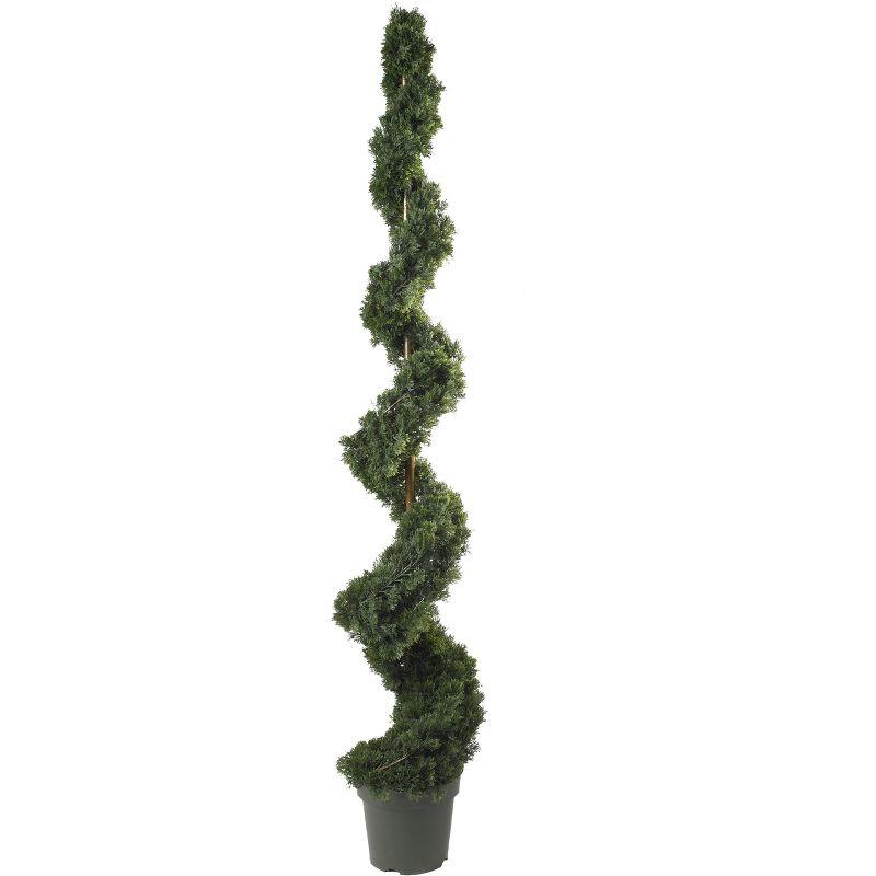 Fleur De Lis Living Faux Cedar Topiary in Pot
