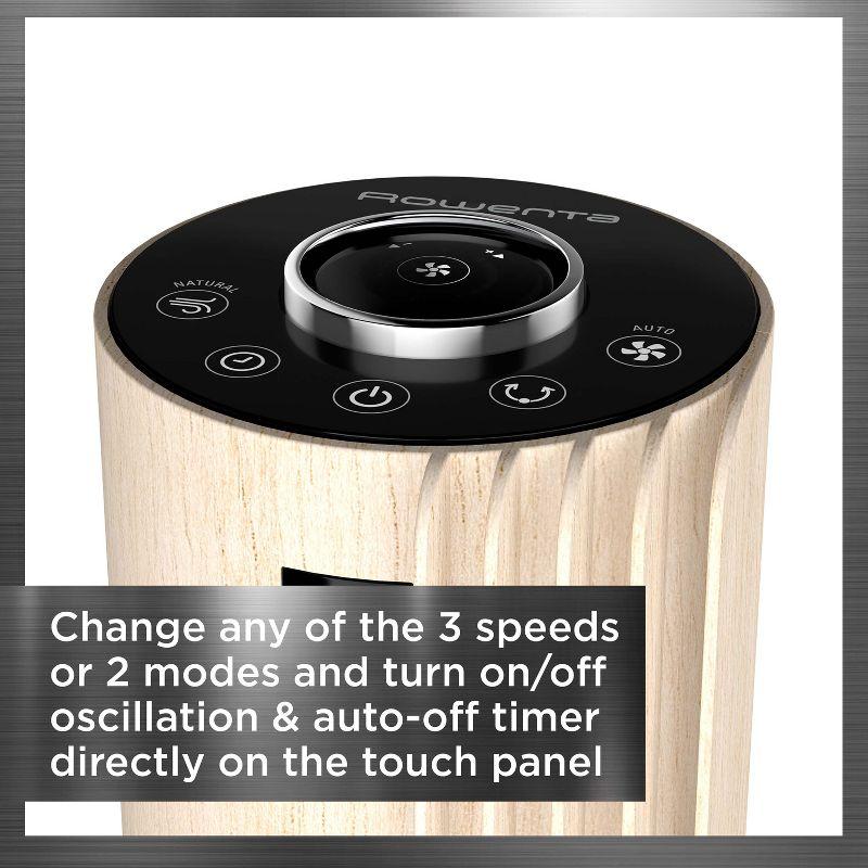 Rowenta Tower Fan Urban Cool Trubo Oscillating Silence Black/Wood