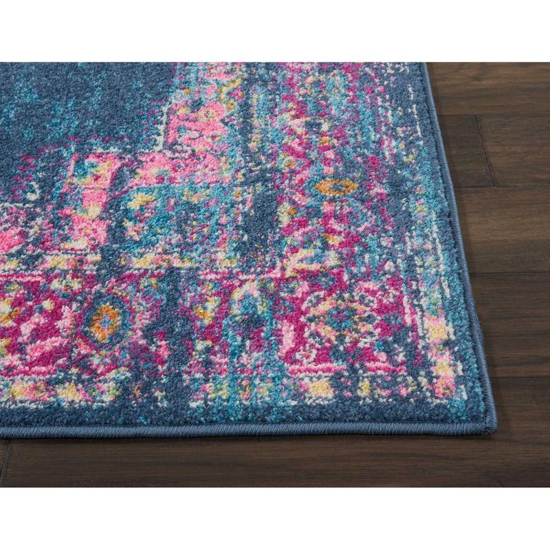 Nourison Passion Medallion Bohemian Indoor Rug Blue 3'9" x 5'9"