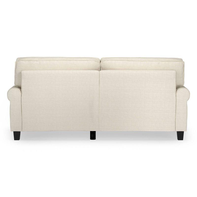 Serta Copenhagen 78" Rolled Arm Sofa, Easy Care Fabric, Soft Pillow Back, Pocket Coil Seat Cushions