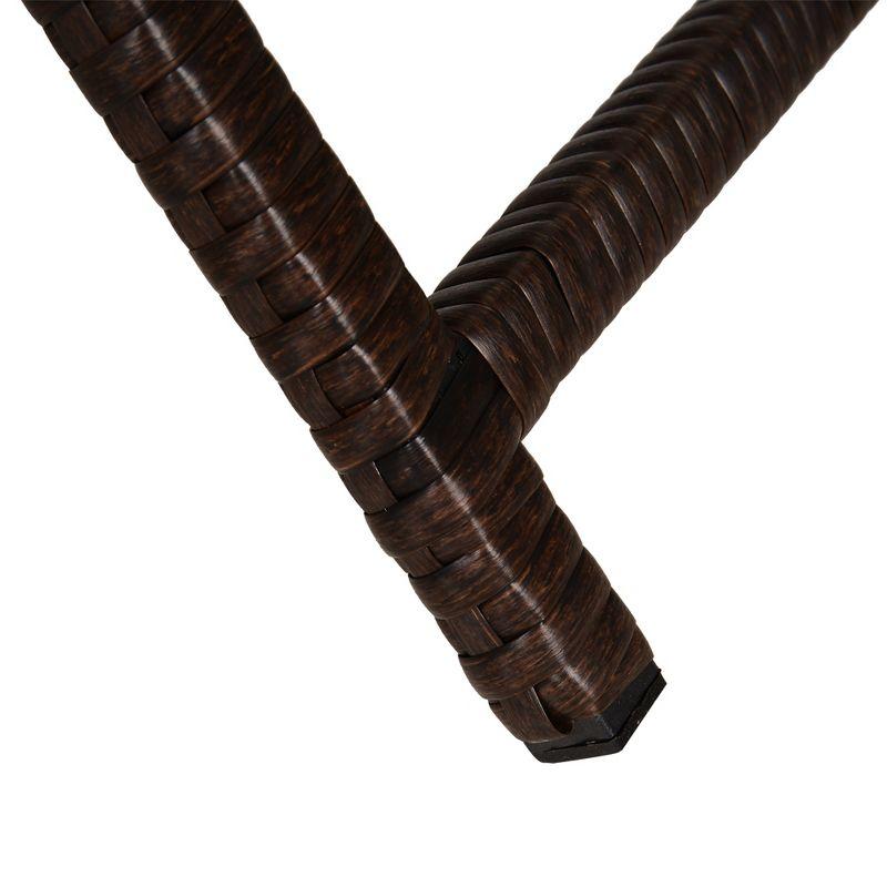 Outsunny Patio Chaise Lounge, Pool Chair with 5 Position Adjustable Backrest & Cushion, Outdoor PE Rattan Wicker Sun Tanning Seat, 28", Cream