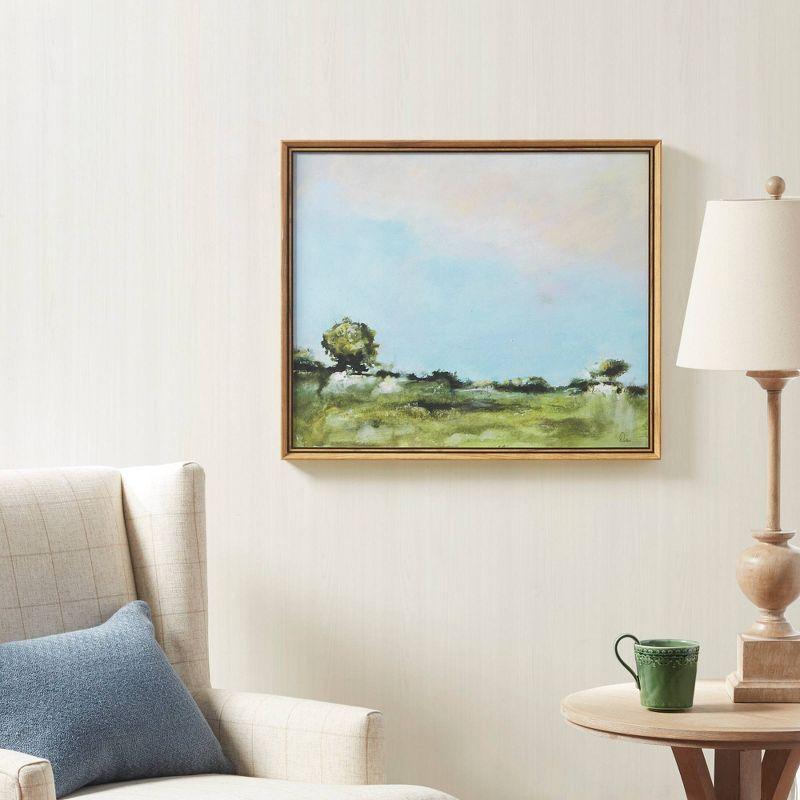 Martha Stewart Across The Plains 2 Abstract Landscape Framed Canvas Wall Art