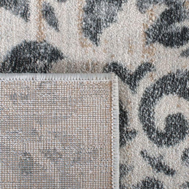 Isabella Gray and Ivory Hand-Knotted Rectangular Rug