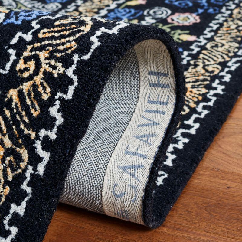 Micro-Loop MLP522 Hand Tufted Runner Rug - Black/Green - 2'3"x9' - Safavieh.