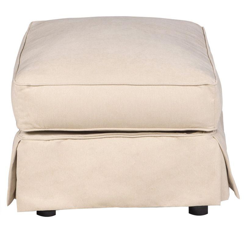 Horizon 25"x18" Tan Upholstered Pillow Top Ottoman