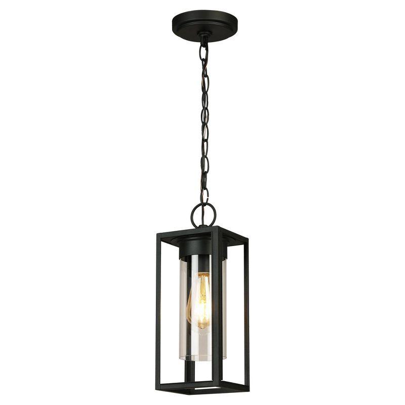 Walker Hill Matte Black 14.6" Vintage Outdoor Pendant Light