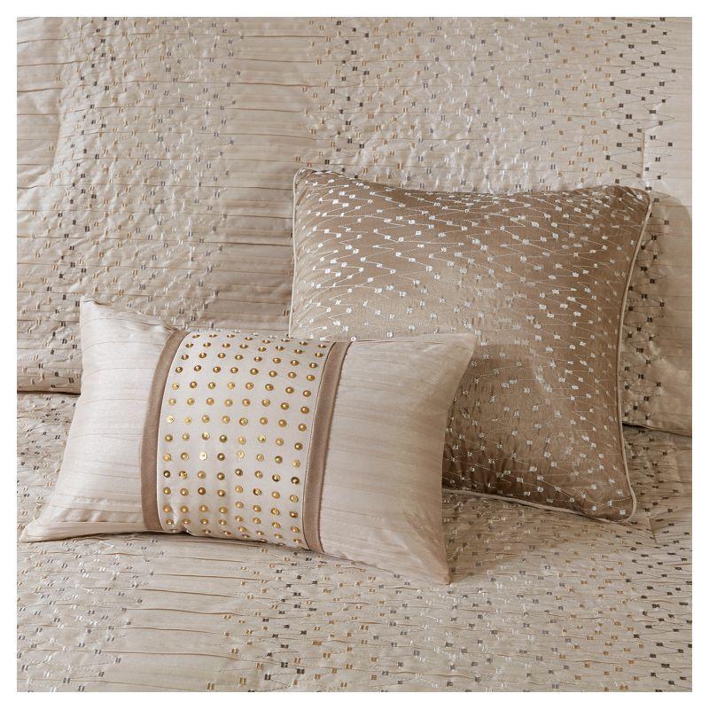 Madison Park Camelia 8 Piece Embroidered Comforter Set