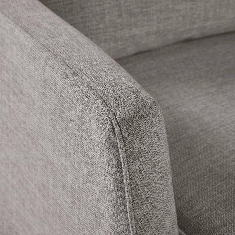 Martha Stewart London Upholstered Skirted Swivel Armchair with Lumbar Pillow