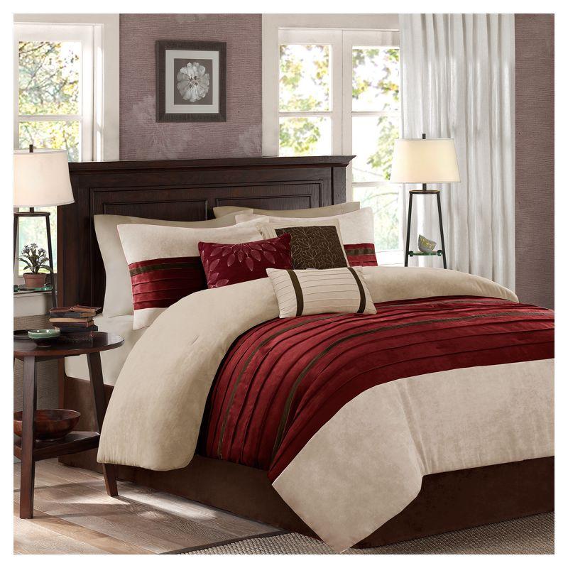 Palmer 7 PC Pieced Faux Suede Comforter Set