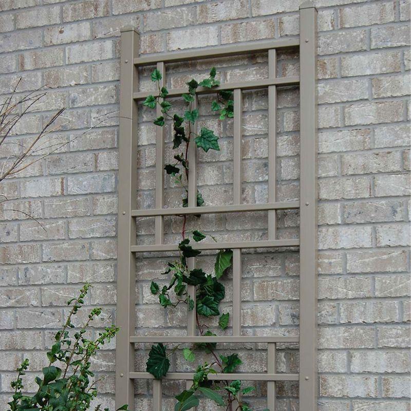 Dura-Trel Wellington 28"x75" Indoor Outdoor Garden Trellis Plant Support for Vines & Climbing Plants, Flowers, & Vegetables w/Ground Stakes White