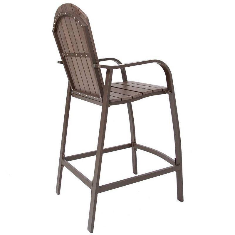 2pc Outdoor Counter Height Bar Stools - Brown - Crestlive Products: Aluminum Frame, Weather-Resistant Patio Seating