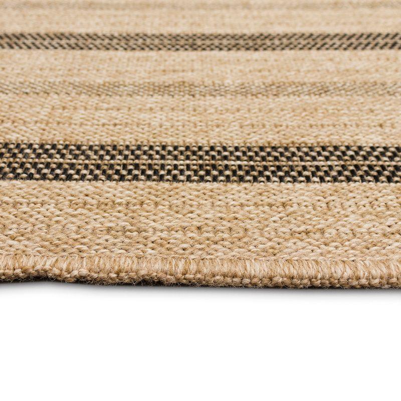 Liora Manne Sahara Multi Border Indoor/Outdoor Rug Natural 6'6" x 9'4"