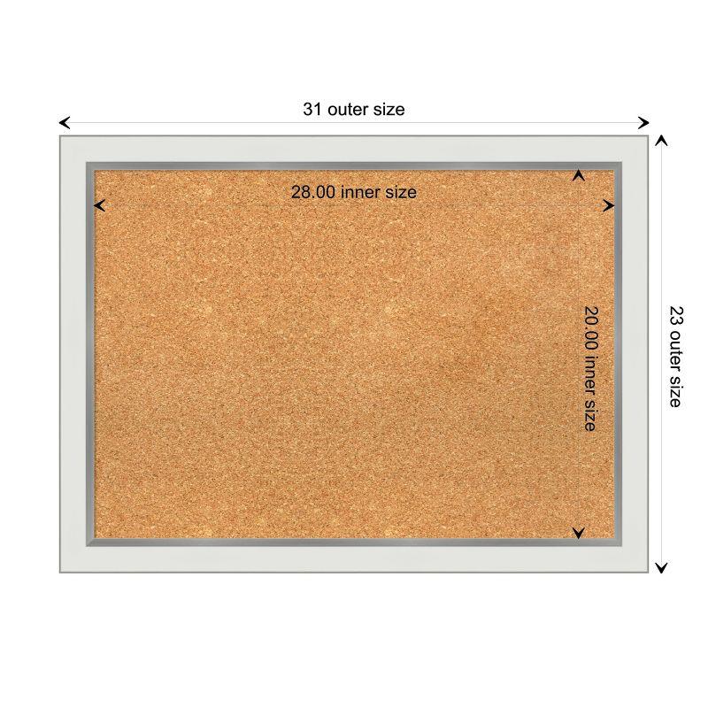 Amanti Art Eva Narrow Framed Corkboard, Natural Cork