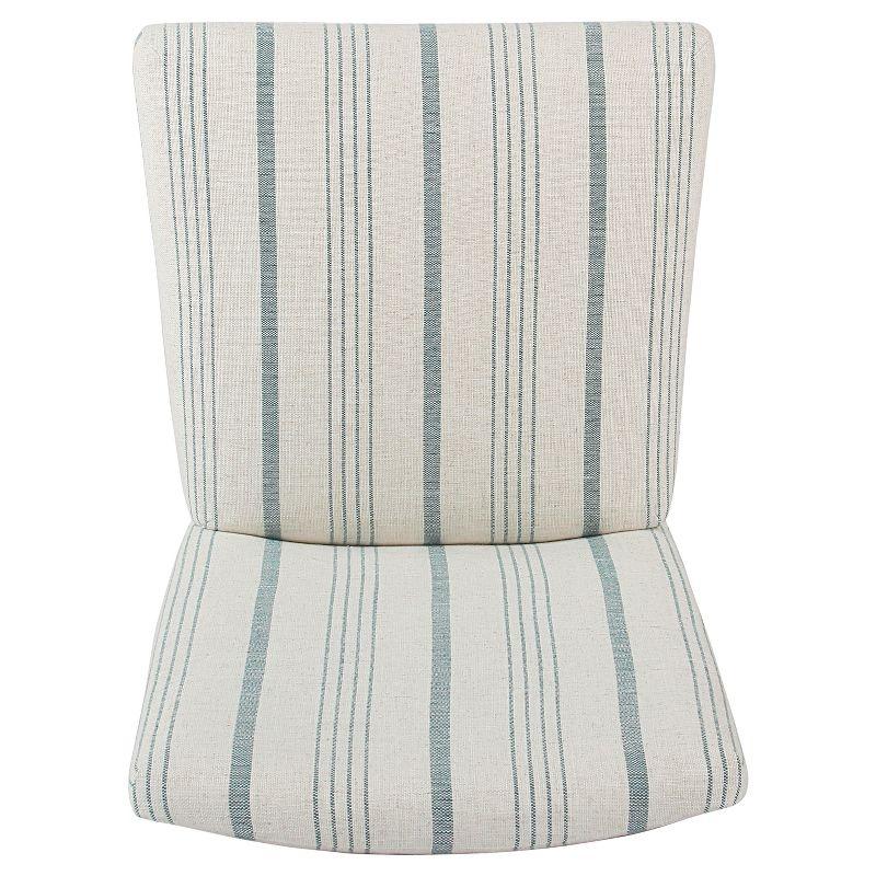 Calypso Blue Stripe 44" Classic Parsons High Back Barstool