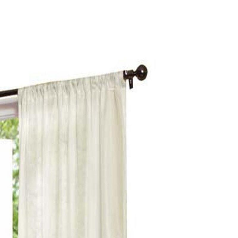 White Insulated Sheer Rod Pocket Curtain Panel 50x84