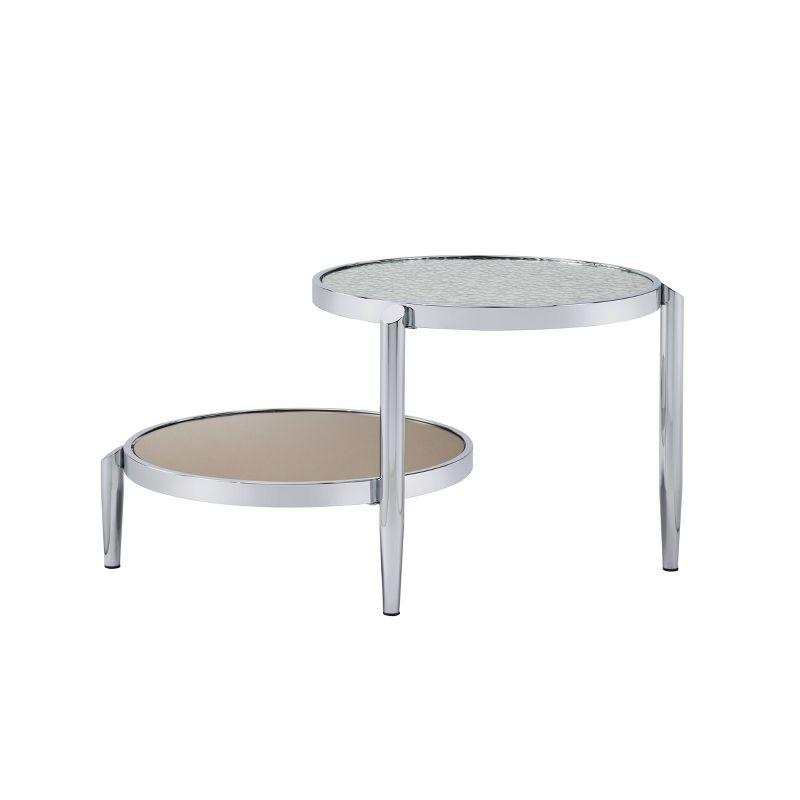 Acme Furniture Abbe Coffee Glass Table Chrome Finish