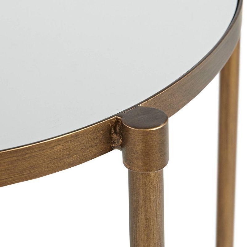 Martha Stewart Martha Stewart Lia Mirrored Top Oval Accent Table