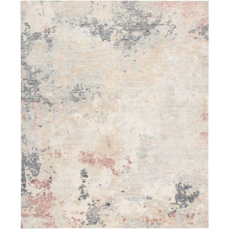 Samarkand SRK183 Hand Knotted Area Rug - Grey/Ivory - 8'9"x11'9" - Safavieh.