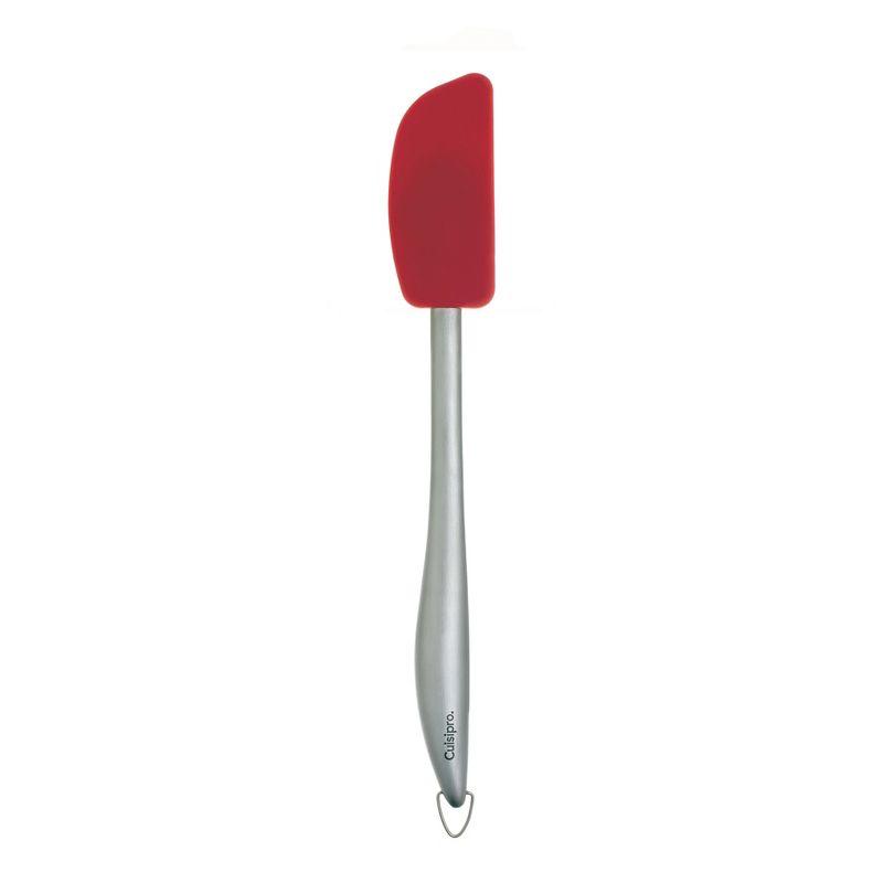 Red Angled Silicone Spatula with Stainless Steel Handle, 11.75-Inch