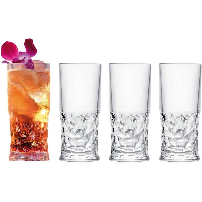 Barski Highball Glass - Drinking Glasses - Set of 4 -  Tumbler - Bar Glassware, 11 oz, Made in Europe (Set of 4)