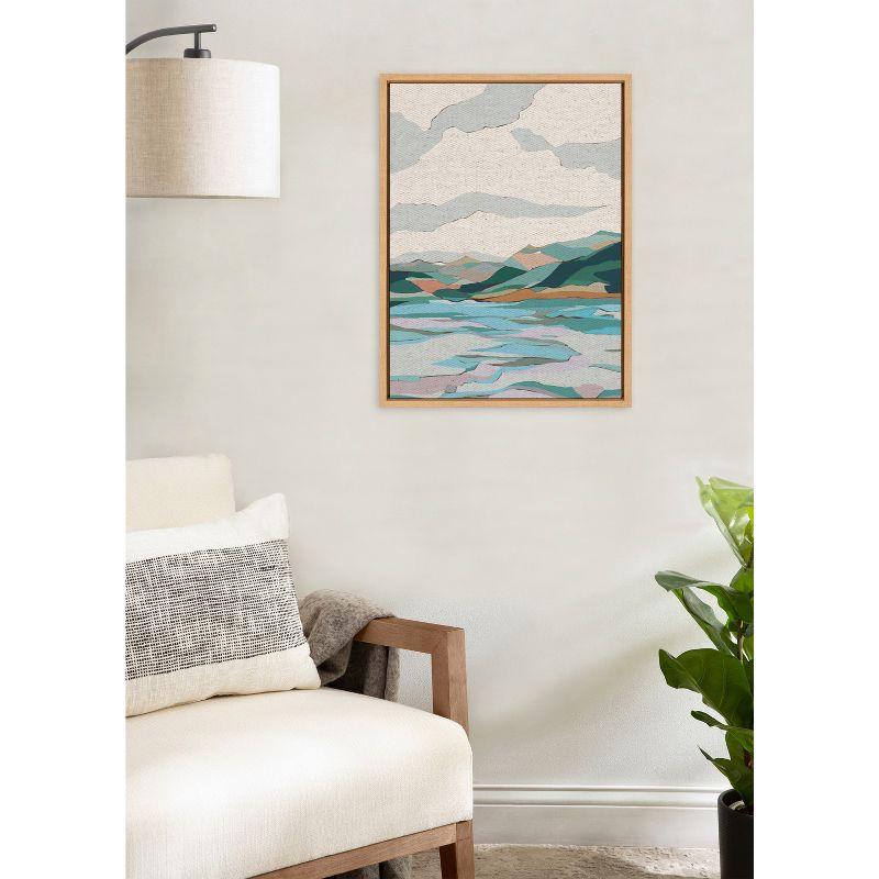 18" x 24" Sylvie Dal Lake Framed Canvas by Nikita Jariwala Natural - Kate & Laurel All Things Decor