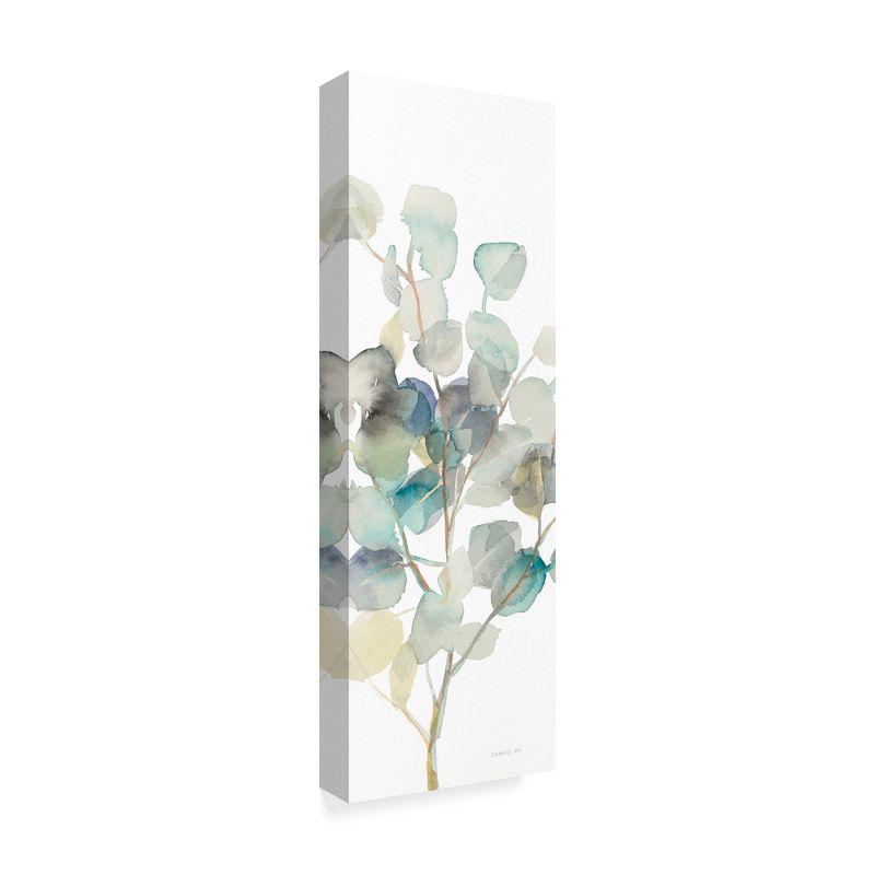 Trademark Fine Art - 8"x24" Danhui Nai 'Eucalyptus III White Crop' Canvas Art