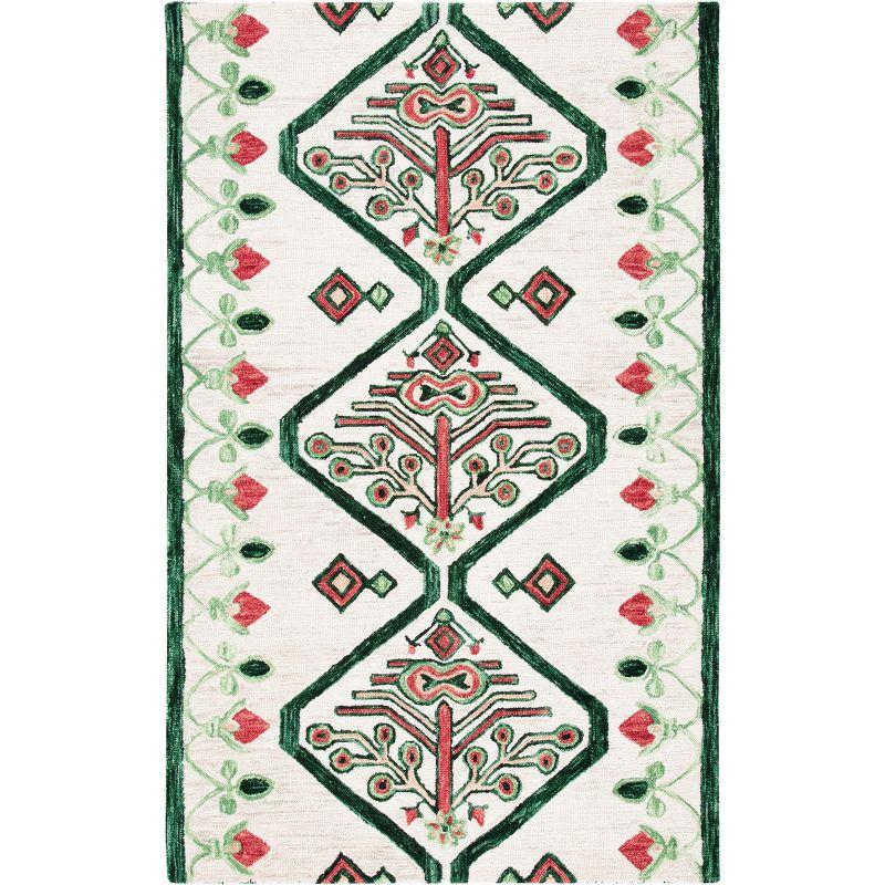 Aspen APN703 Hand Tufted Area Rug - Ivory/Green - 4'x6' - Safavieh.