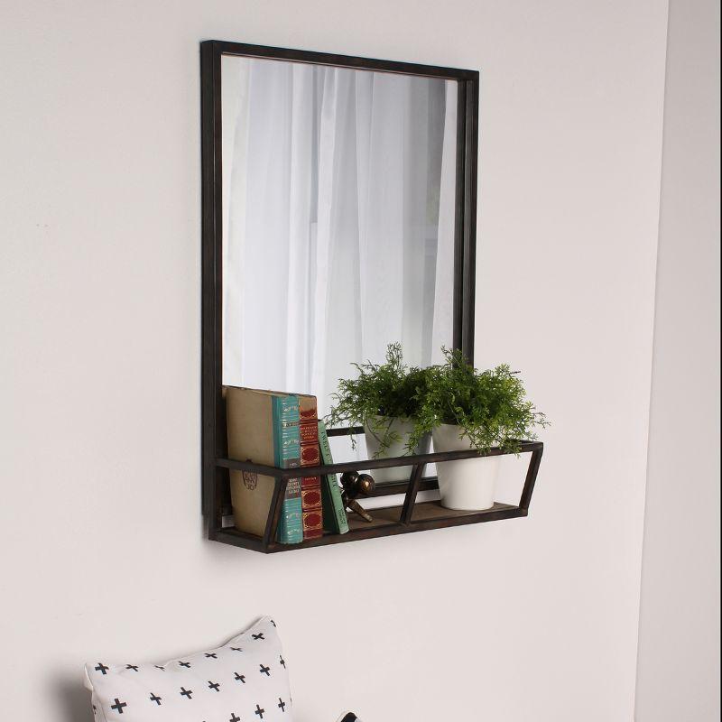 22" x 29" Jackson Mirror Black - Kate & Laurel All Things Decor