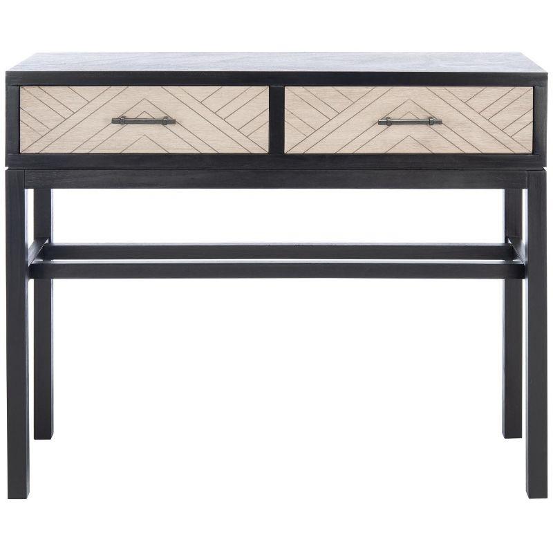 Ajana 2 Drawer Console Table - CNS5709B - Black - Safavieh