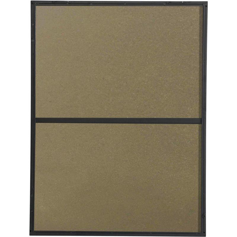 Elegant Lighting Metal frame Rectangle Mirror 24 inch Black finish