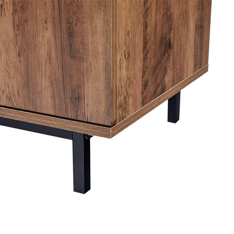 Brooklyn Sideboard with Metal Legs and Handles Brown - Teamson Home